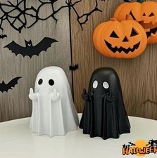 Cute Ghost Statue-Middle Finger Ghost,Halloween Ghost Figurines Decorative US