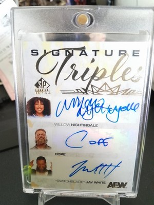 2025 Upper Deck AEW SP Signature Edition Sig.Triples Cope Jay White Willow 25/25