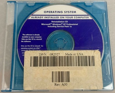 o'o'o . WINDOWS XP  Professional . Dell Reinstallation CD . with Service Pack 1a