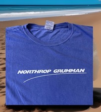 Rare Northrop Grumman NG Space Systems Maker Logo Shirt Adult XL Blue Vintage