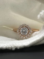 2Ct Round Cut Lab Created Diamond 14k Rose Gold Finish Engagement Women's Ring