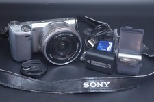Sony Alpha NEX-5T 16.1MP Silver Mirrorless Camera SELP1650 5,008 Shots #O51
