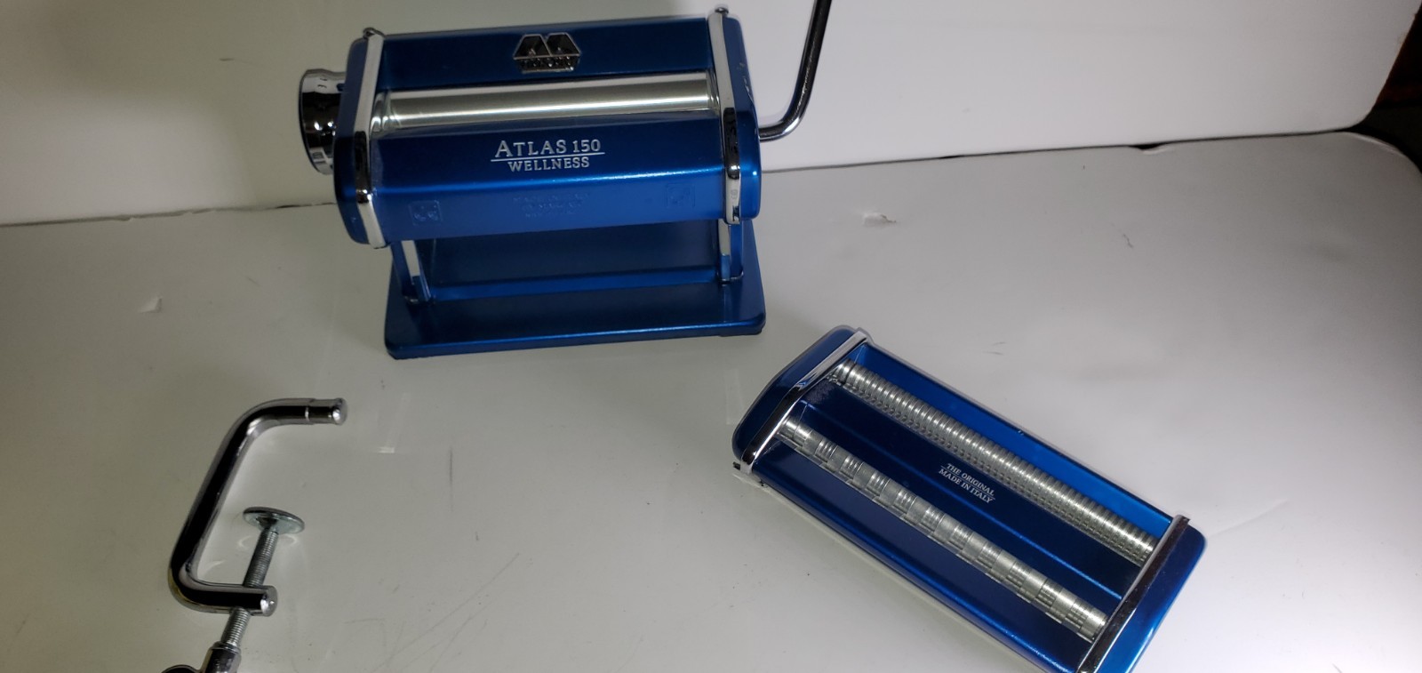 Marcato Atlas 150 Wellness Pasta Maker Blue Made in Italy w 