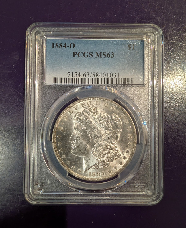 1884-O Morgan Silver Silver Dollar $1 PCGS MS63 Business Strike Coin