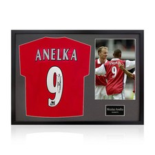 Nicolas Anelka Signed Framed Arsenal Football Shirt including 1 Photo, with