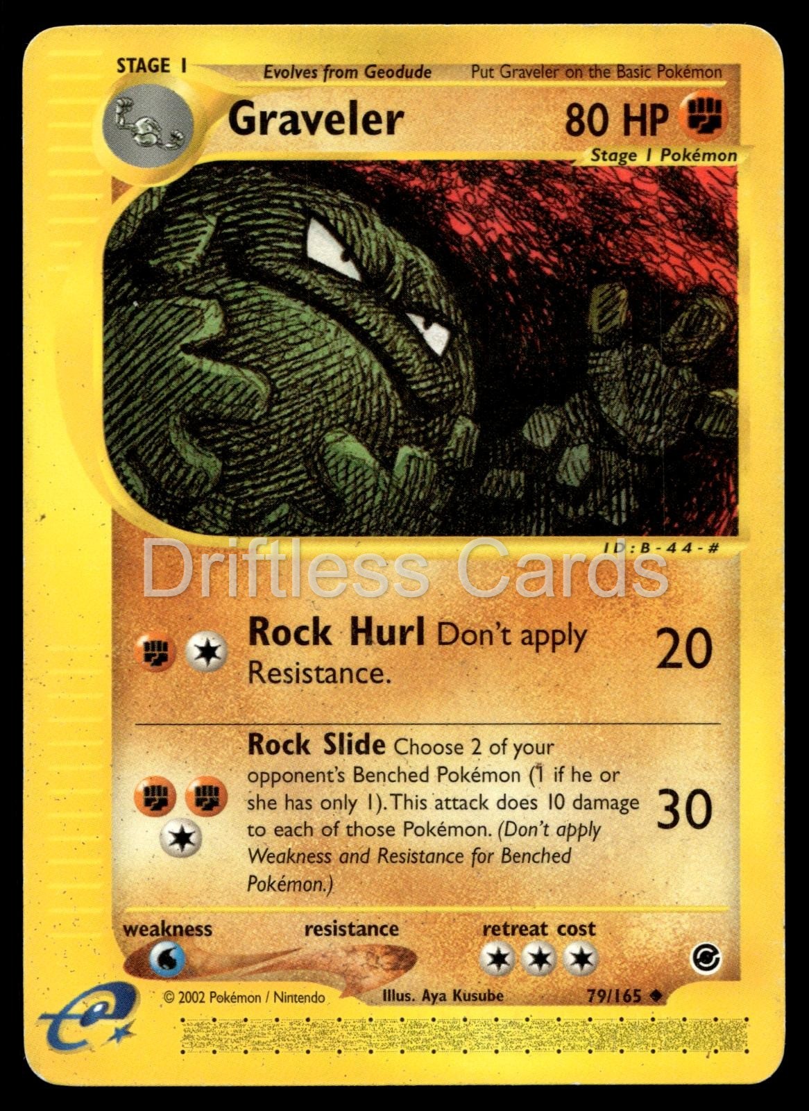 Graveler 79/165 Uncommon Expedition Base Set Pokemon LP