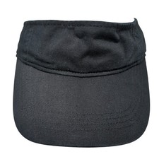 Anvil Strapback Visor Hat Black One Size Adjustable Outdoor Blank