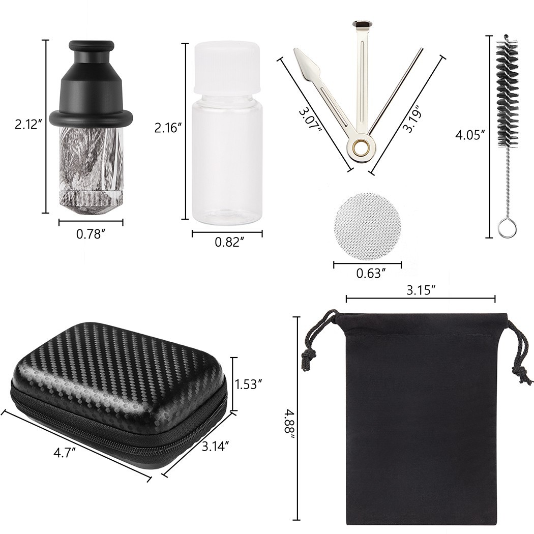 6 Pc Sneak a Toke Mini One Hitter Metal Tobacco Portable Smoking Pipe With Tools