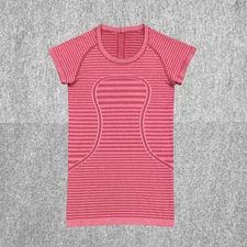 Lululemon Shirt Womens 4 Swiftly Tech Short Sleeve Crew Heathered Berry Rumble