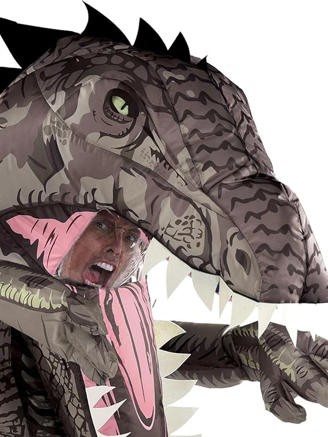 Disfraz de dinosaurio inflable Jurassic World adulto tamaño estándar Gianotosaurus Foto 2 de 4