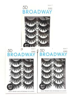 (3 PACK) Broadway 5D Lashes - Multi 17, BLBM17