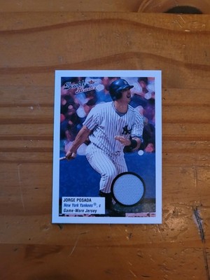 2003 Fleer Double Header Jorge Posada Jersey Card #34/100 Yankees