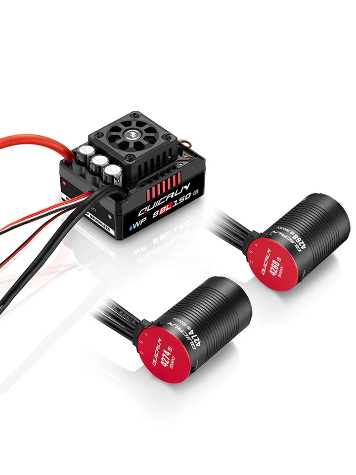 HOBBYWING QuicRun 150A 3-6S wasserdichte bürstenlose ESC-Motoren für 1/8 RC-Auto - Bild 2 von 4