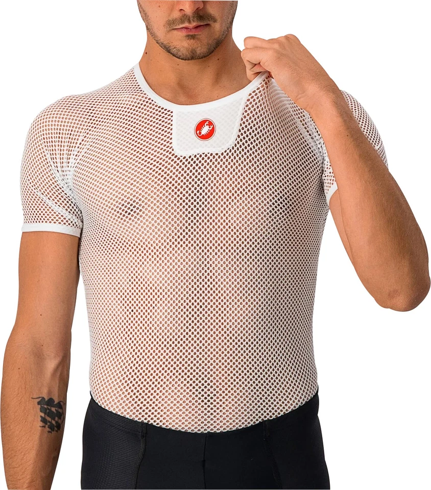 Castelli Core Mesh 3 Mens Cycling Base Layer White Short Sleeve Top Jersey - Image 4 of 4