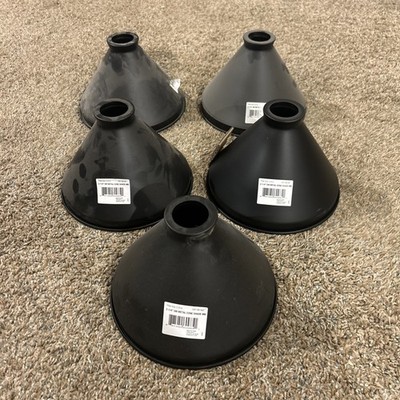Pendant Lamp Shade Matte Black Metal Cone 5.9'' 860985