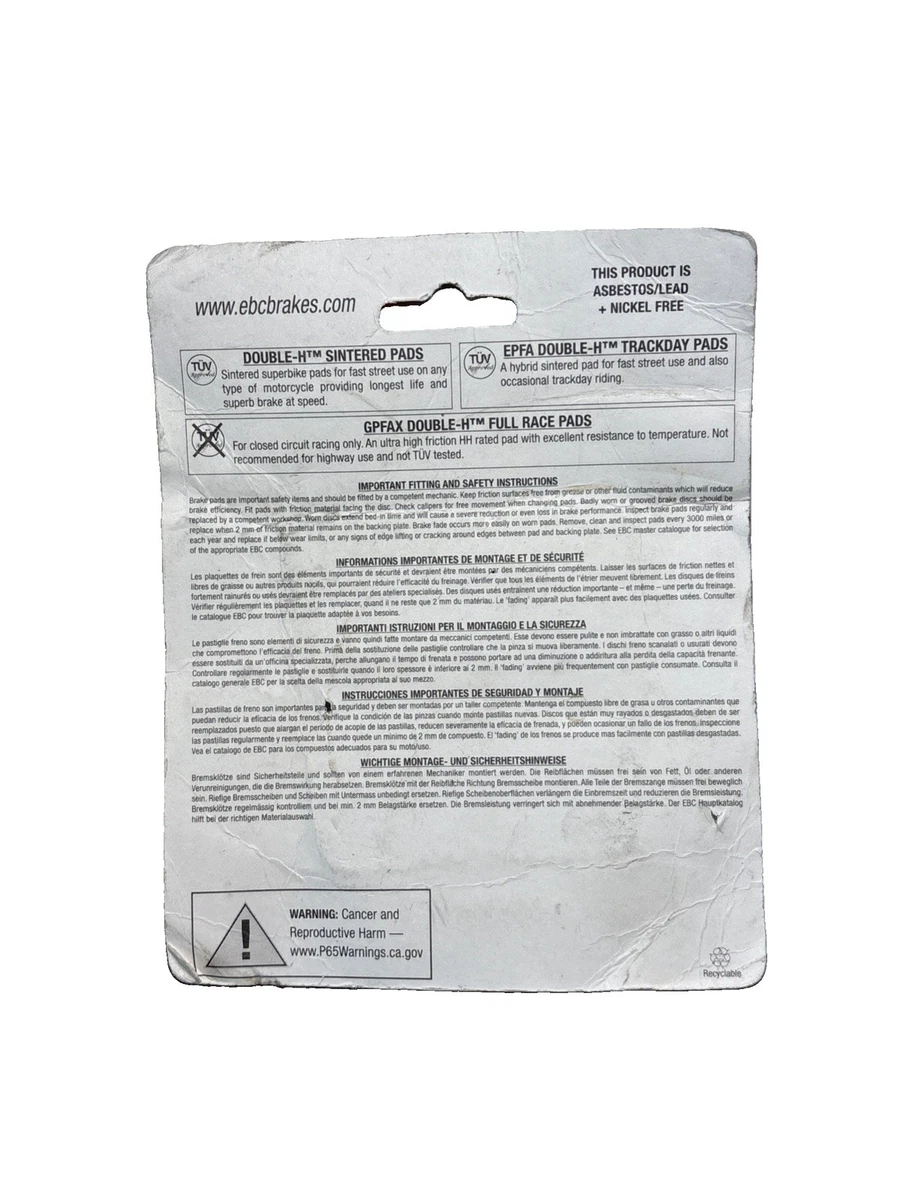 EBC FA630HH Double-H Sintered Brake Pads Rear Street Motorcycle photo 3
