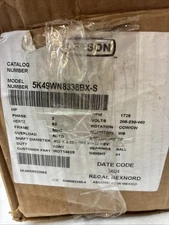 Leeson Motor 5K49WN8336BX-S ,  2hp