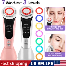 7-in-1 EMS Facial Massager LED Light Therapy Skin Tightening Rejuvenation Device