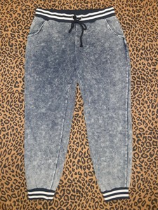 acid wash denim joggers womens