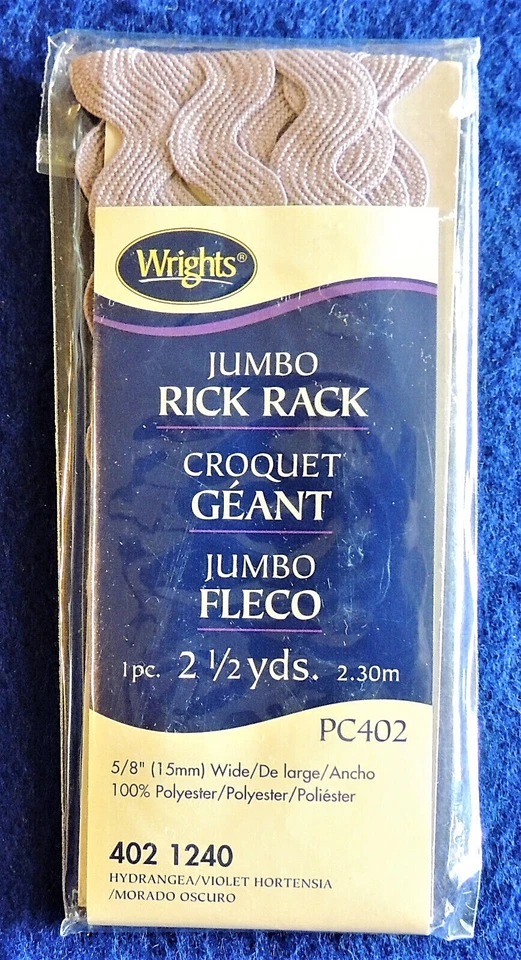 Hydrangea/Violet Jumbo Rick Rack Wrights (PC402-1240) 5/8" x 2.5yds Polyester - Image 1 of 1