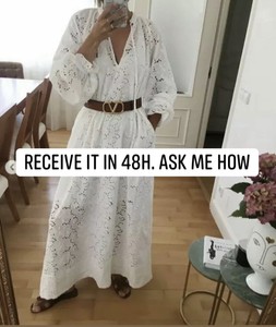 white lace kaftan dress