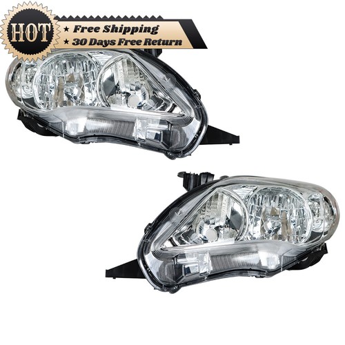 Silscvtt For 2011 2012 2013 Toyota Corolla Projector Headlight Chrome Left+Right - Foto 6 di 15