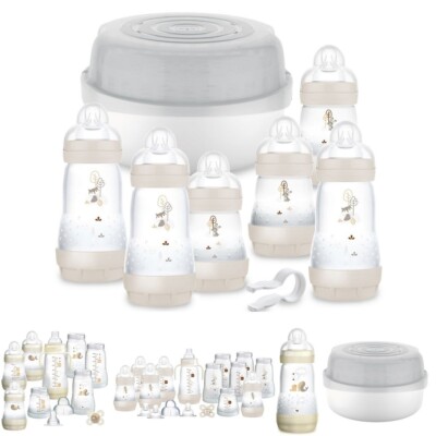 MAM Self Sterilising Bottles Set Newborn Baby Steriliser Microwave Anti  Colic UK UK