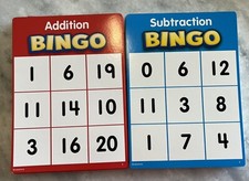 Lakeshore Addition Bingo and Subtraction Bingo - 2 Complete Sets Great Condition