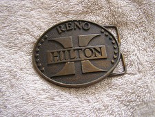 Vintage Reno Belt Buckle Hilton