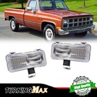 Clear Front Parking and Turn Signal Lights For 1981-1982 Chevy C10 C20 Suburban