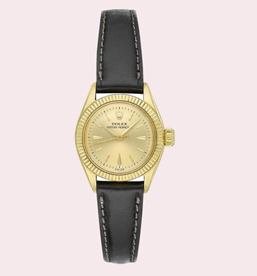 Damen 'Vintage 1960s Rolex Oyster Perpetual Armbanduhr IN 18K Gelbgold Ref.6619