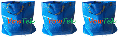 Three IKEA Medium ECO Friendly FRAKTA Tote for grocery shopping laundry storage