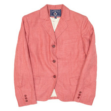 Vintage Faconnable Womens Blazer Jacket Pink Silk 90s M