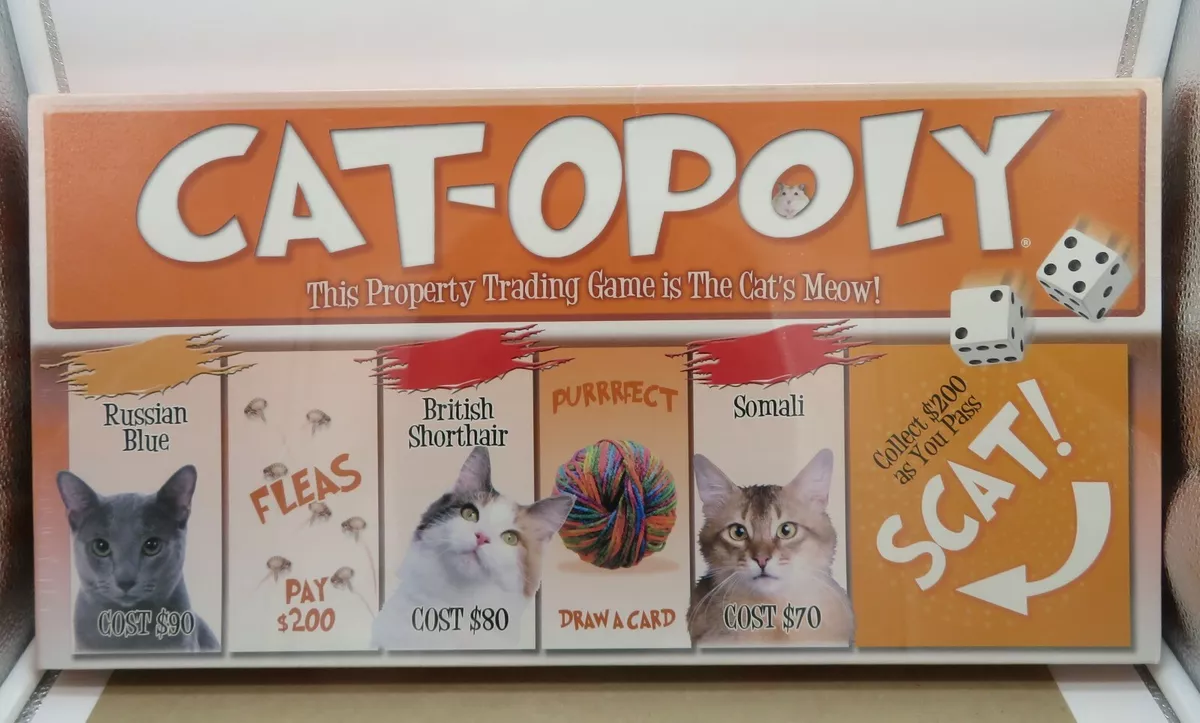 Late for the Sky Cat-Opoly Board Game 