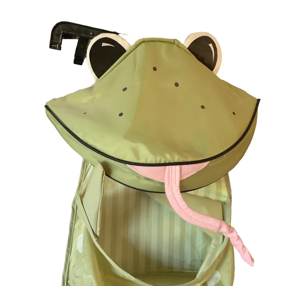 Ikea Fabler Groda Wall Three Pocket Green Frog Prince Hanging Storage 14"x51"  - Image 3 of 4