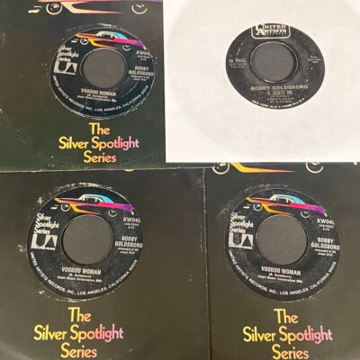 Lot of (4) Bobby Goldsboro 45's -- Voodoo Woman / It's Too Late -- It Hurts Me
