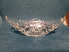 vintage crystal cut glass candy dish