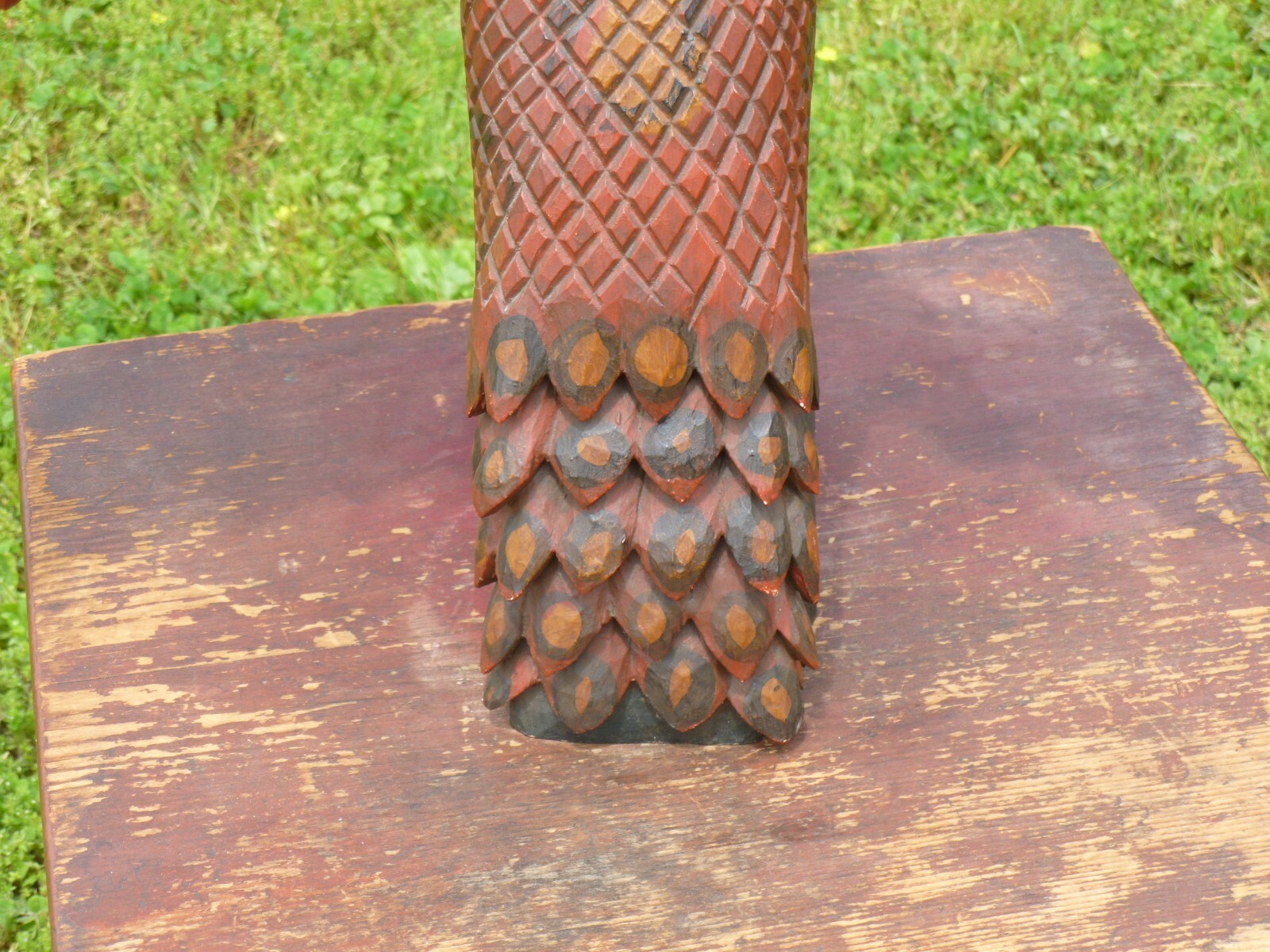 HUGE 1974 Daniel & Barbara Strawser Folk Art Carved Bird / Eagle