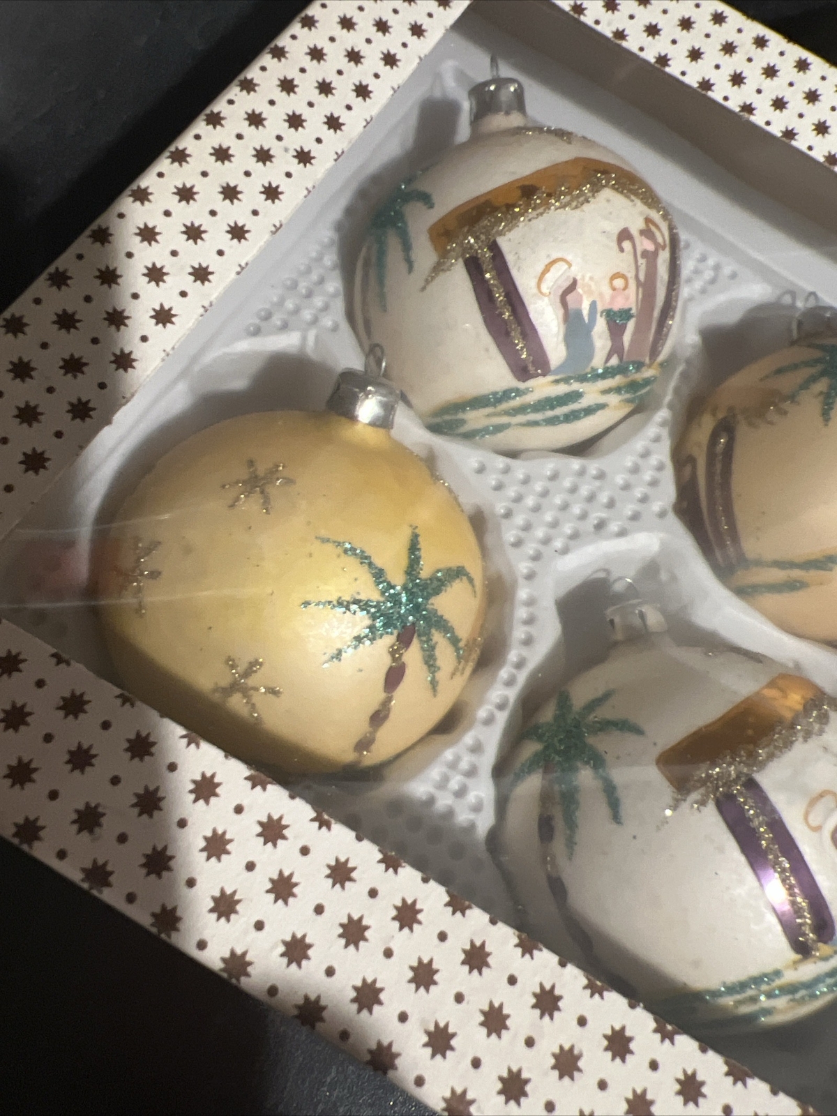 Vintage Christmas Bulbs. Set of 4. Made in Poland. Original Box eBay