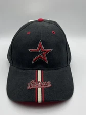 MLB Houston Astros Twins Enterprise OSFA NWT Hat Cap Black Red Embroidered Enron