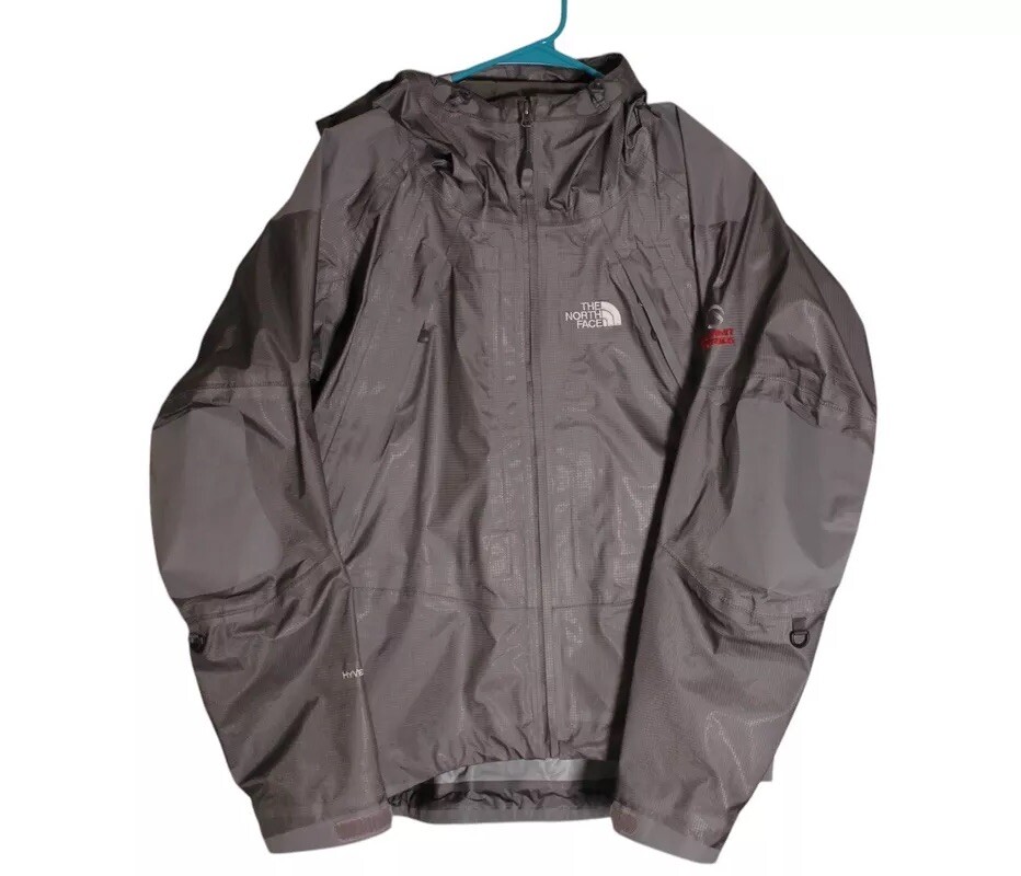 The North Face Summit Series Hyvent Alpha Jacket Coat Gray Insulated Hood Mens M
