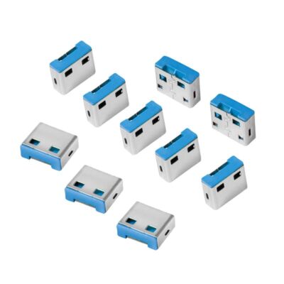 Logilink USB Port Blocker Schloß Sicherheitsschloss Diebstahlschutz 10 Schlösser