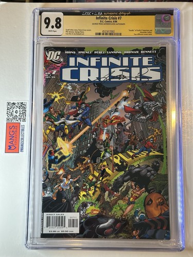 Infinite Crisis #7 JSA CGC 9.8 SS Signed George Perez Authentic