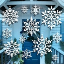 Christmas Plastic Snowflake Ornament White Snowflakes Ornaments Christmas Tre...