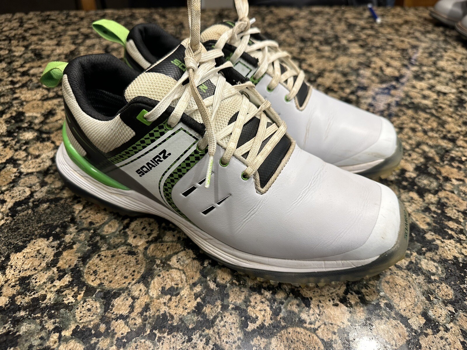 SQAIRZ SPEED GOLF SHOES 9 MENS White & Lime Green eBay