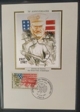 Carte FDC Premier Jour Oblitérés Paris 1987 Timbre Général Pershing N°2477