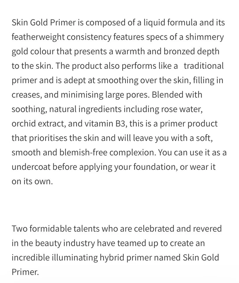 Imprimación OPV BEAUTY Joy Adenuga Skin Gold nueva en caja 30 ml/10 fl oz Foto 3 de 4