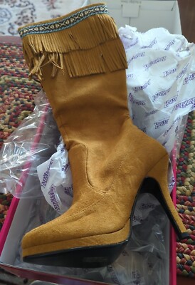NEW Funtasma Women s Sz 7 Tan Microfiber INDIAN290/TMF Boots Sexy!