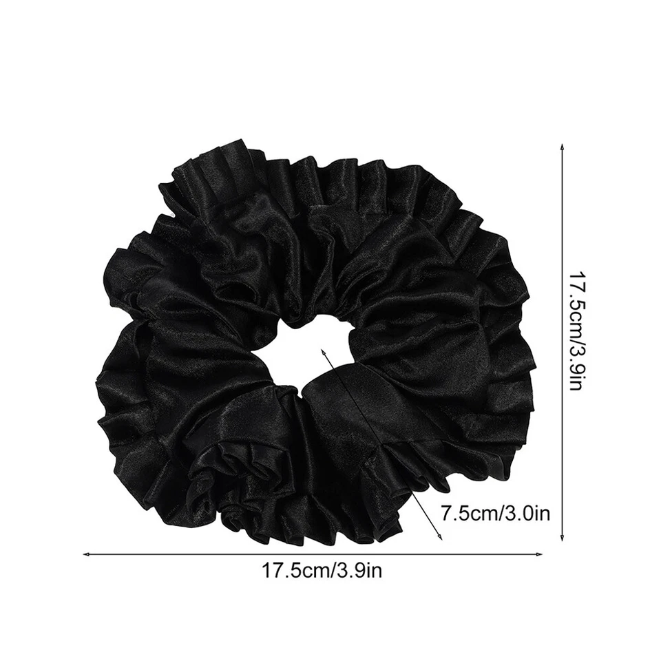 Large Scrunchies Silk Satin Elastic Hair Hair Bands Rope Tie Ponytail Accessory - Image 3 of 4