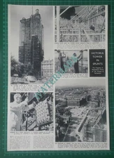 (X551) Victoria Tower Parliament London Restoration Work - 1950 Clip